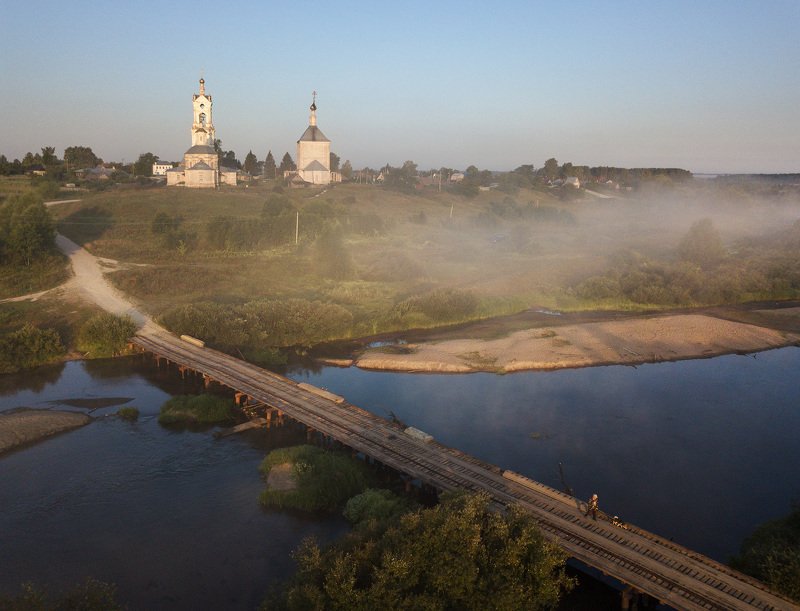 Погост и речка Гусь фото превью