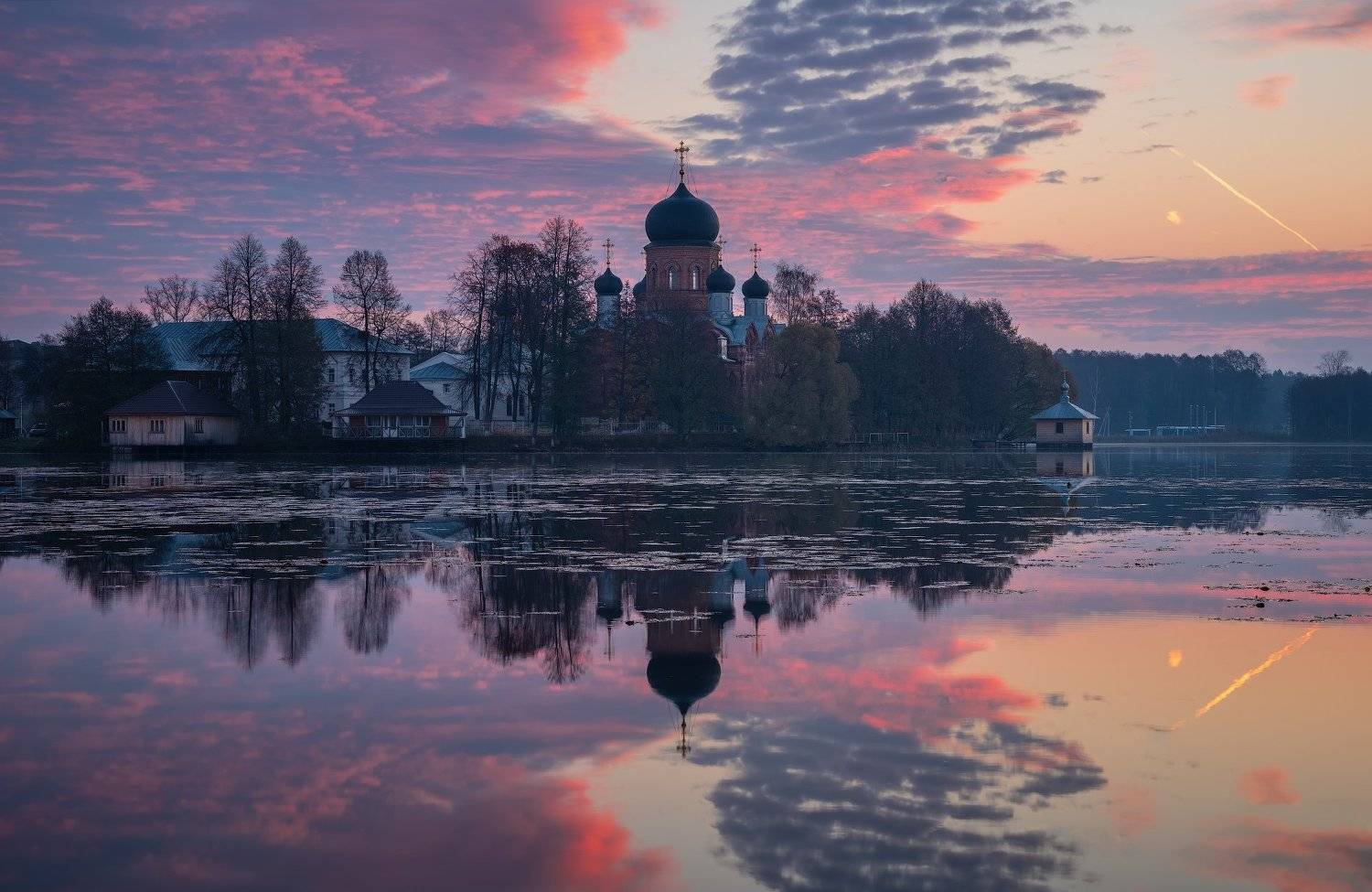 утро, рассвет, природа, монастырь, Виталий Левыкин