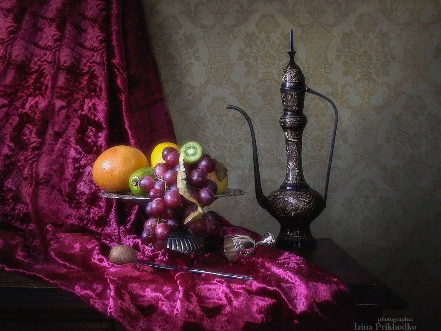 натюрморт, интерьер, винтажный, фрукты, ваза, Ирина Приходько