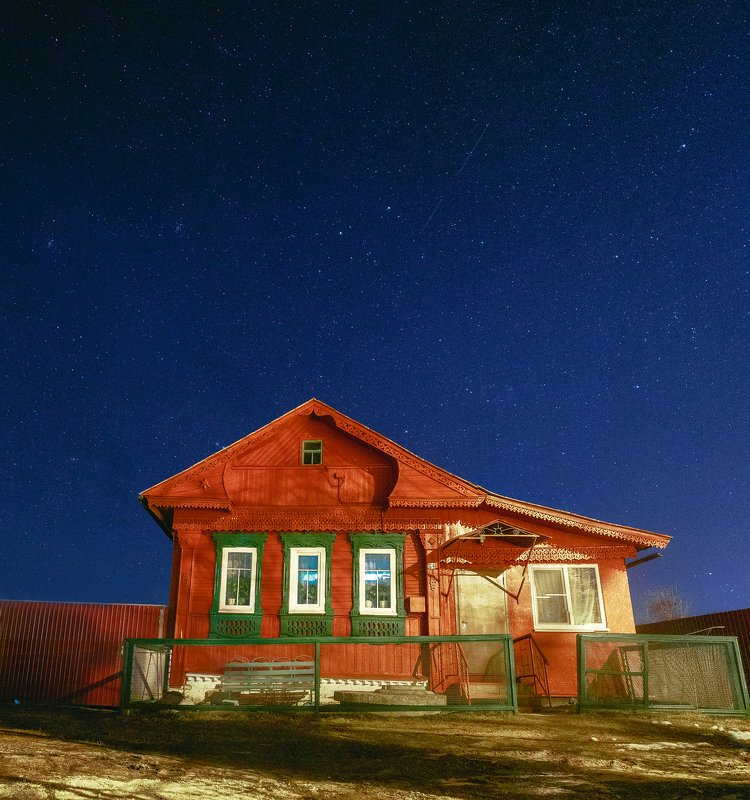 ночь, звезды, ивановская область Дом - милый дом фото превью