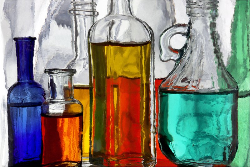 стекло, бутылка, бутылки, натюрморт, Б/Н. фото превью