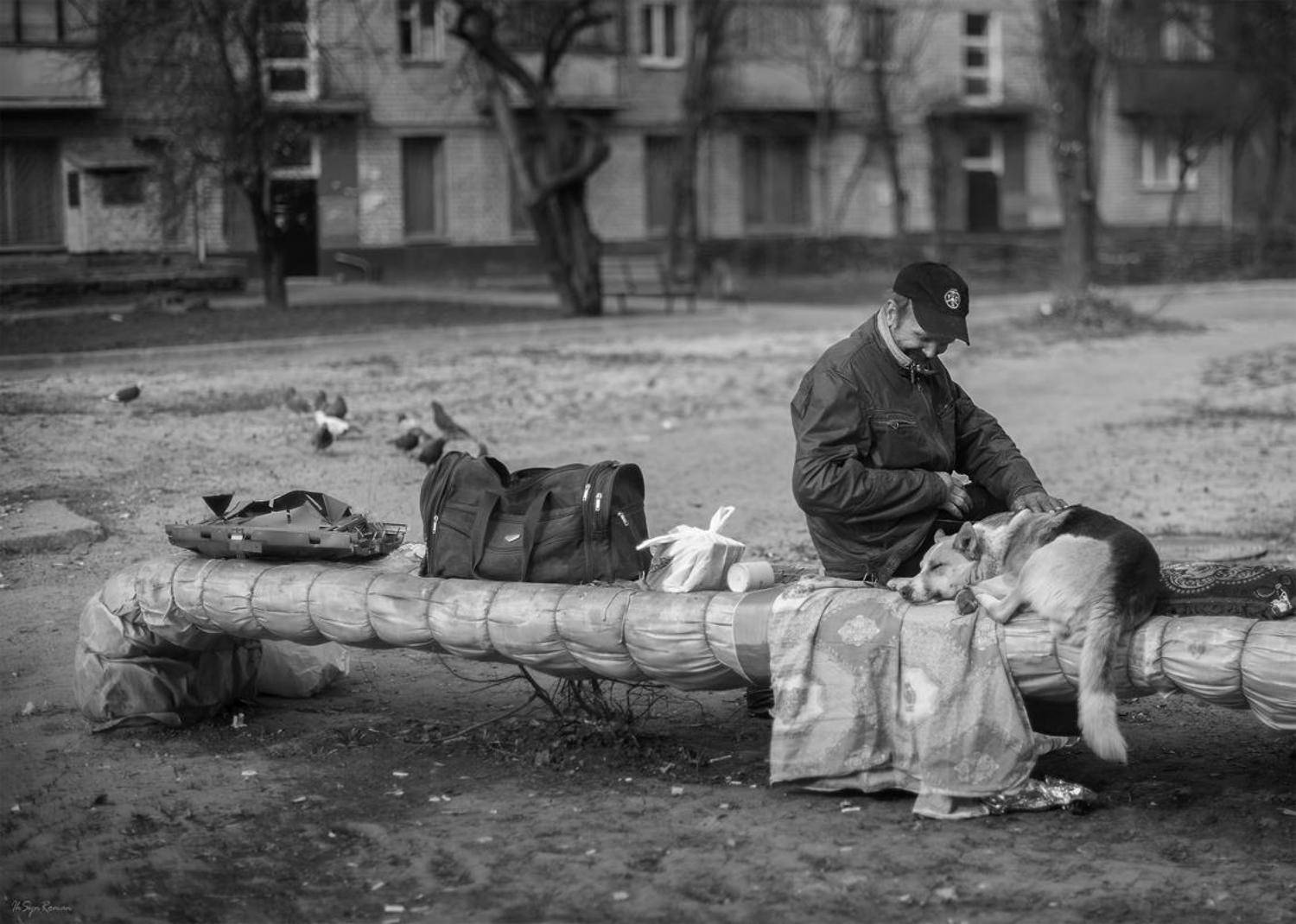 мужчина,собака,жанр,улица,портрет, Roma  Chitinskiy