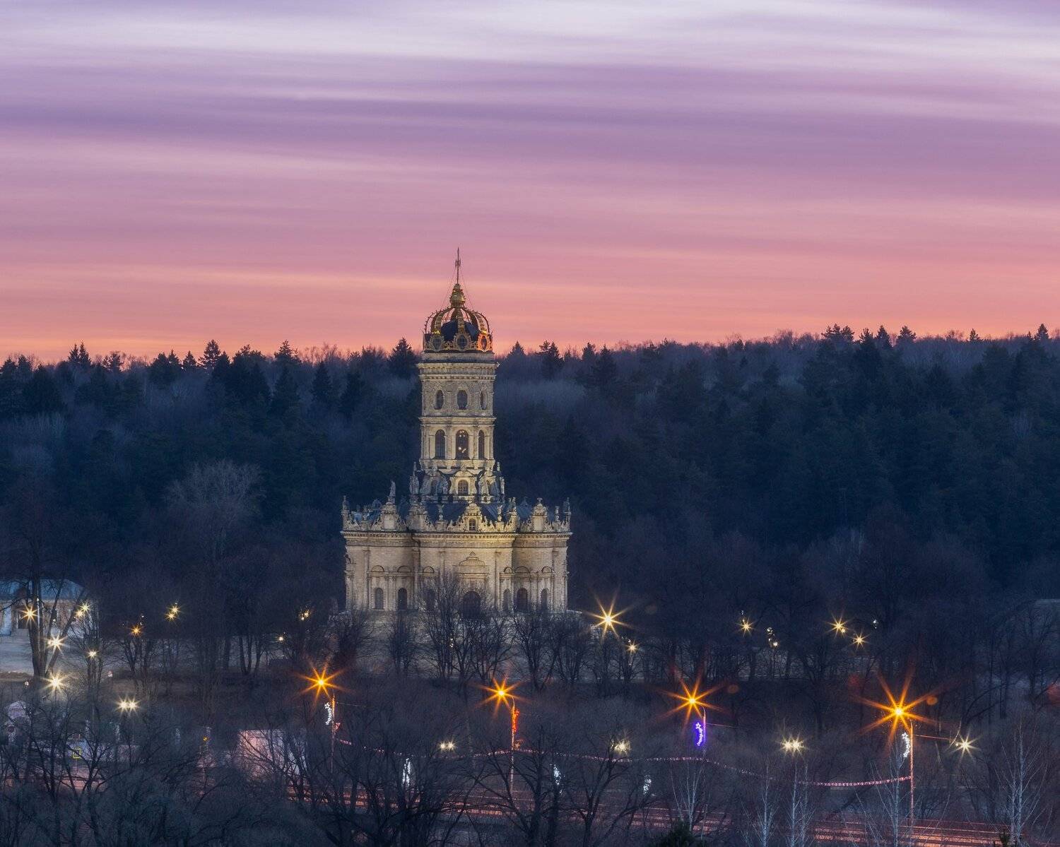 рассвет, природа, пейзаж, архитектура, дубровицы, храм, Мартыненко Дмитрий