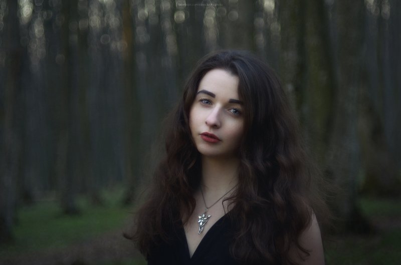 портрет, девушка, лес, вечер, боке, гелиос, helios ... фото превью