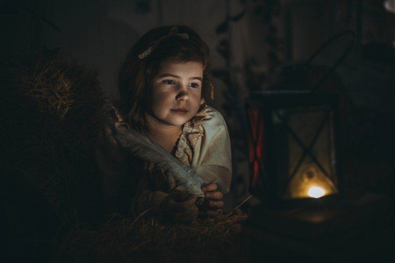 дети, детская фотосессия, На сеновале фото превью