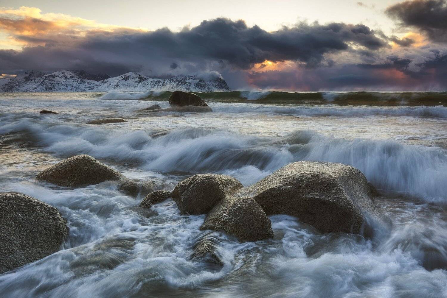 lofoten, vikten, mountains, seascape, landscape, norway, beach, Bartłomiej Kończak