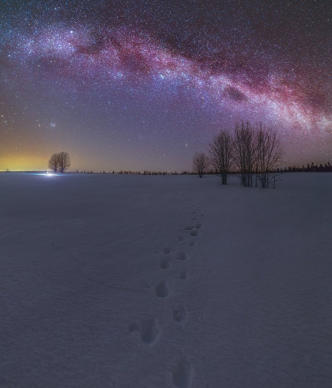 звёзды, млечный путь, ночь, пермский край, зима *** фото превью