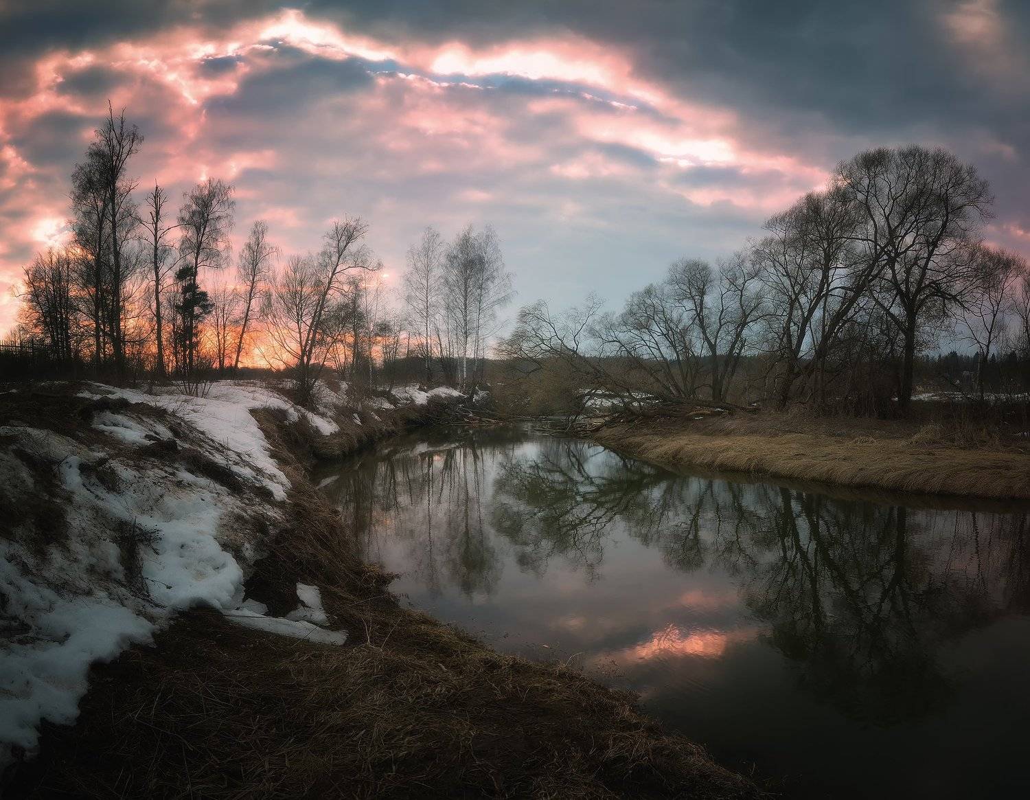 лес, природа, пейзаж, весна, река, вода, ручей, подмосковье, Алексей Никонов