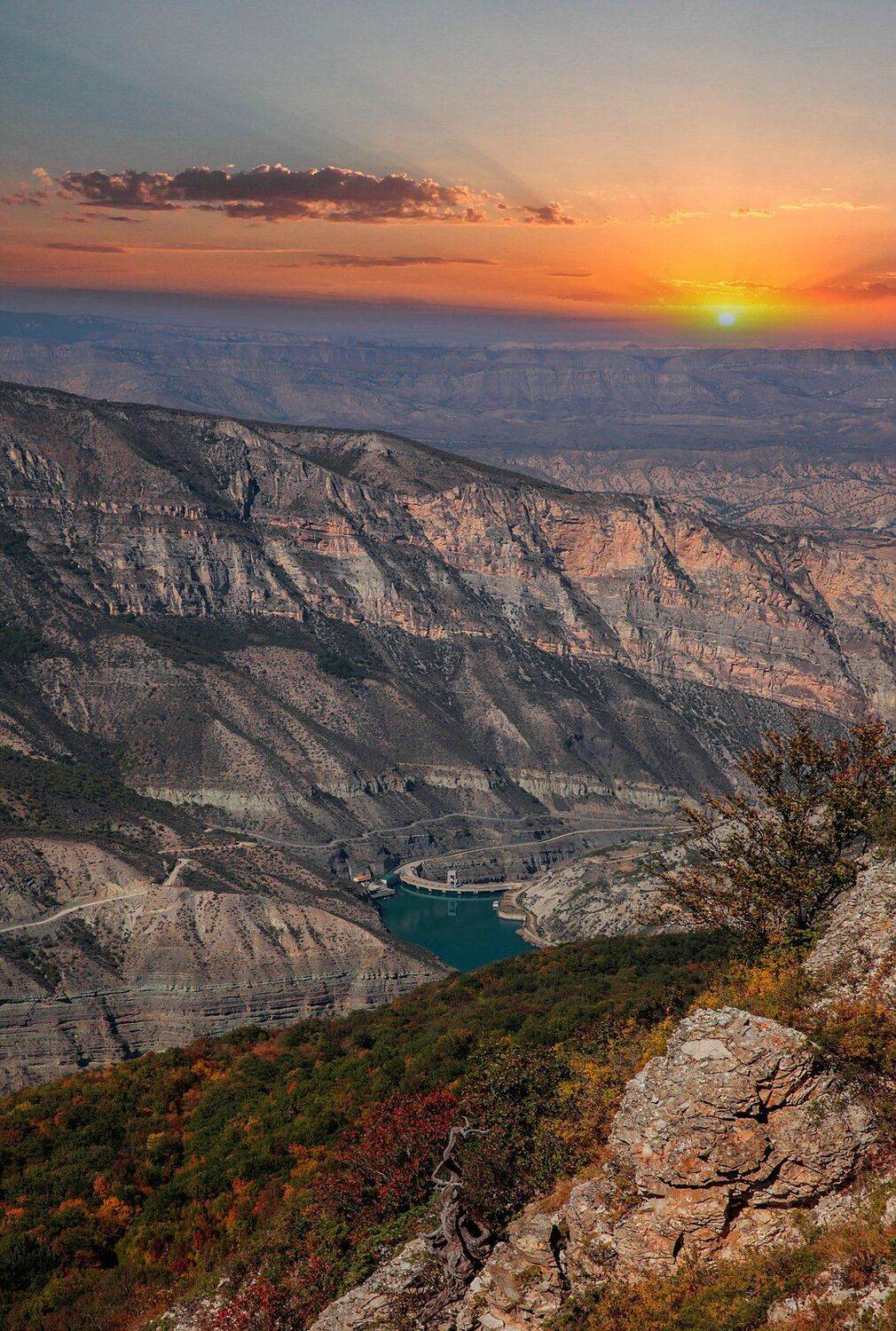 каньон,закат,река сулак,водохранилище, Marat Magov