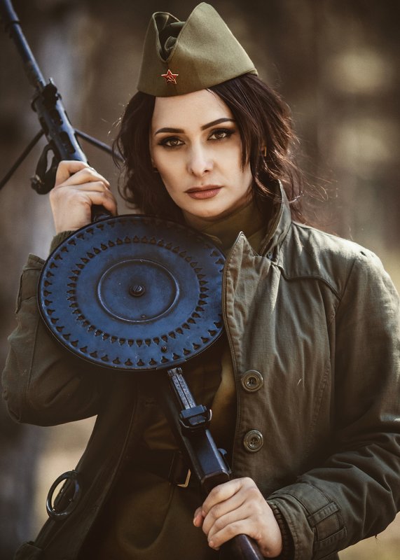 женский портрет, портрет, война, модель  фото превью