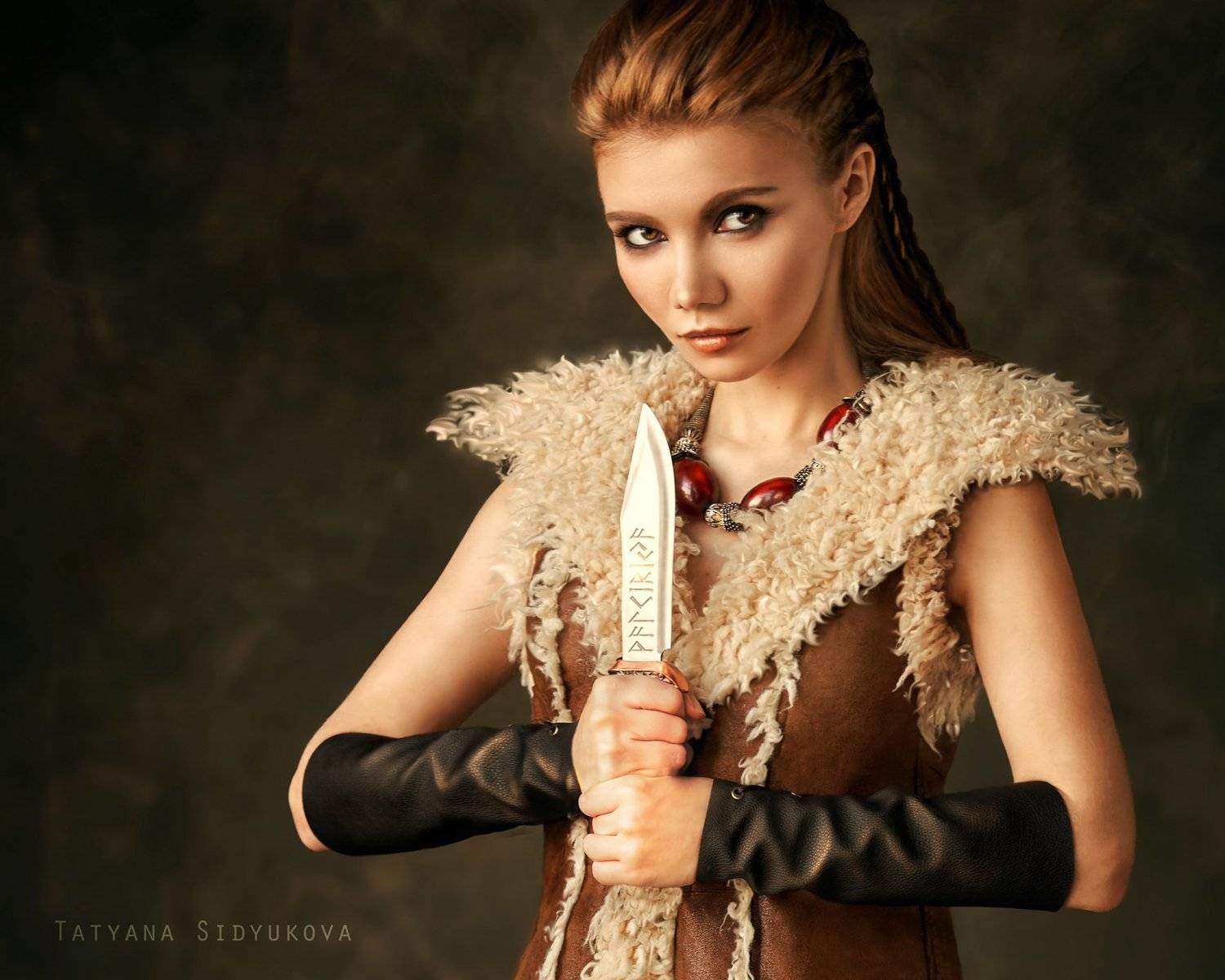 девушка, красивая, рыжая, красивый портрет, портрет, tanyasid, валькирия, Татьяна Сидюкова