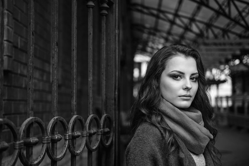 girl, portrait, bw, street, fujifilm, fujifilmru, xtrance Alena фото превью