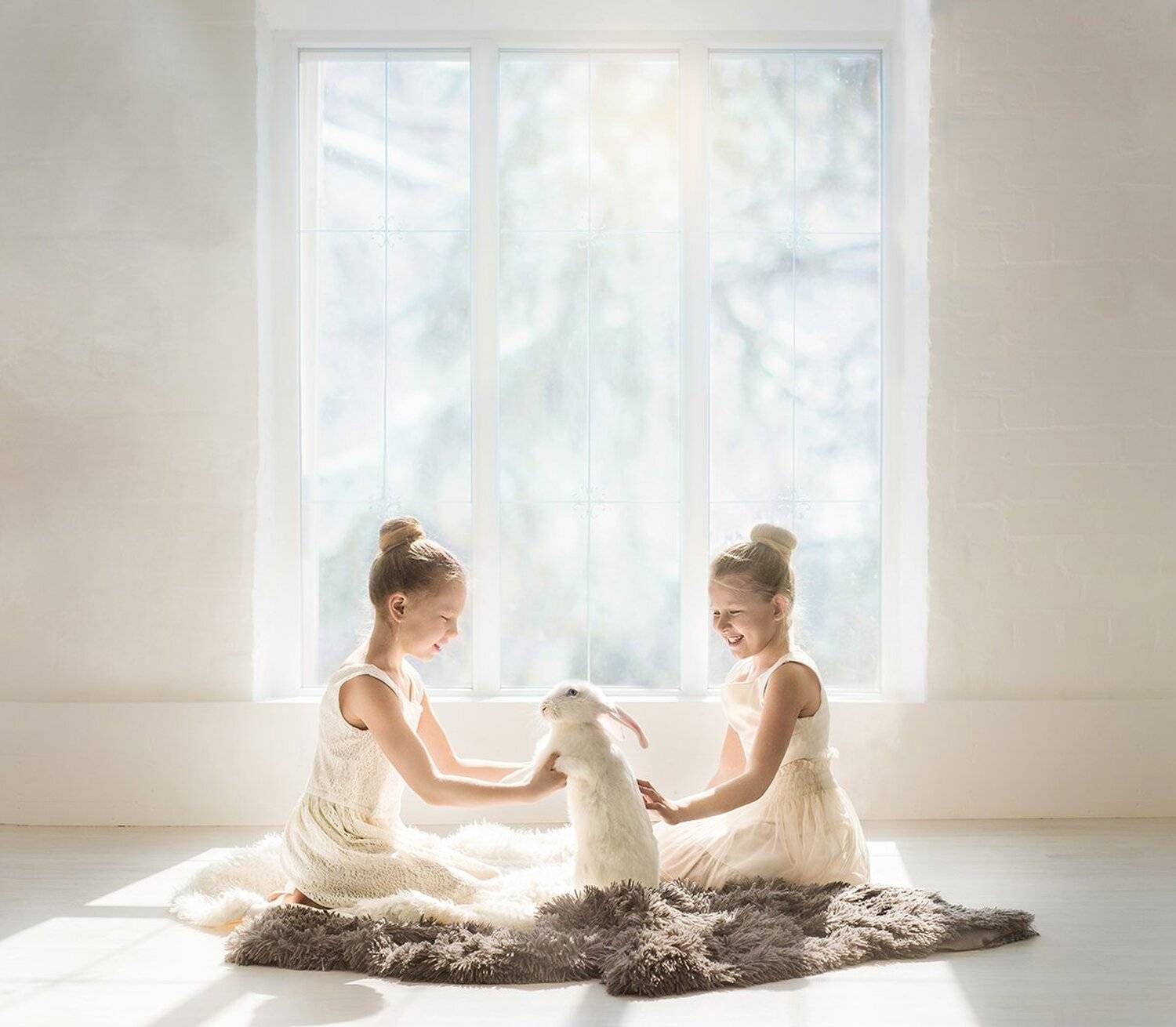 кролик, детство, милота, детская фотосессия, утро, Александрова Надежда