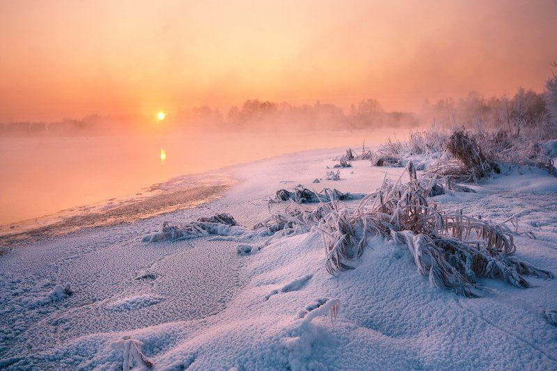 Морозное утро на Вилии