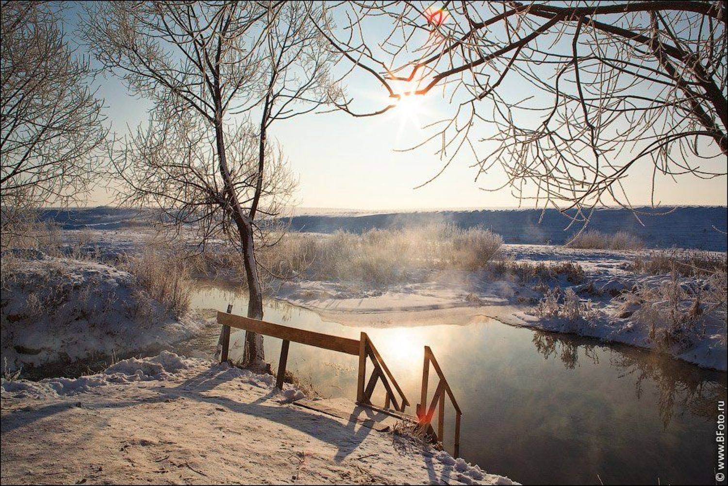 крещенское, утро, мороз, Алексей Строганов