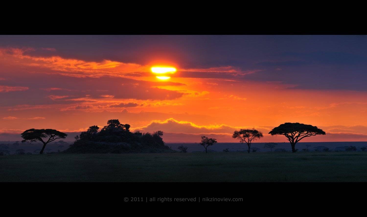 африка, танзания, серенгети, пейзаж, рассвет, Николай Зиновьев