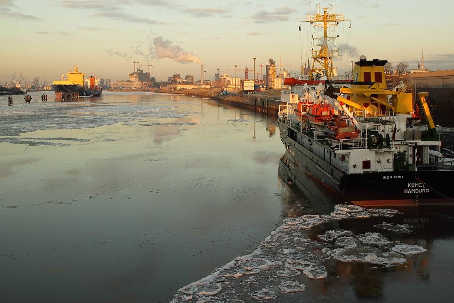 германия, гамбург,эльба, утро, Игорь Дубровский