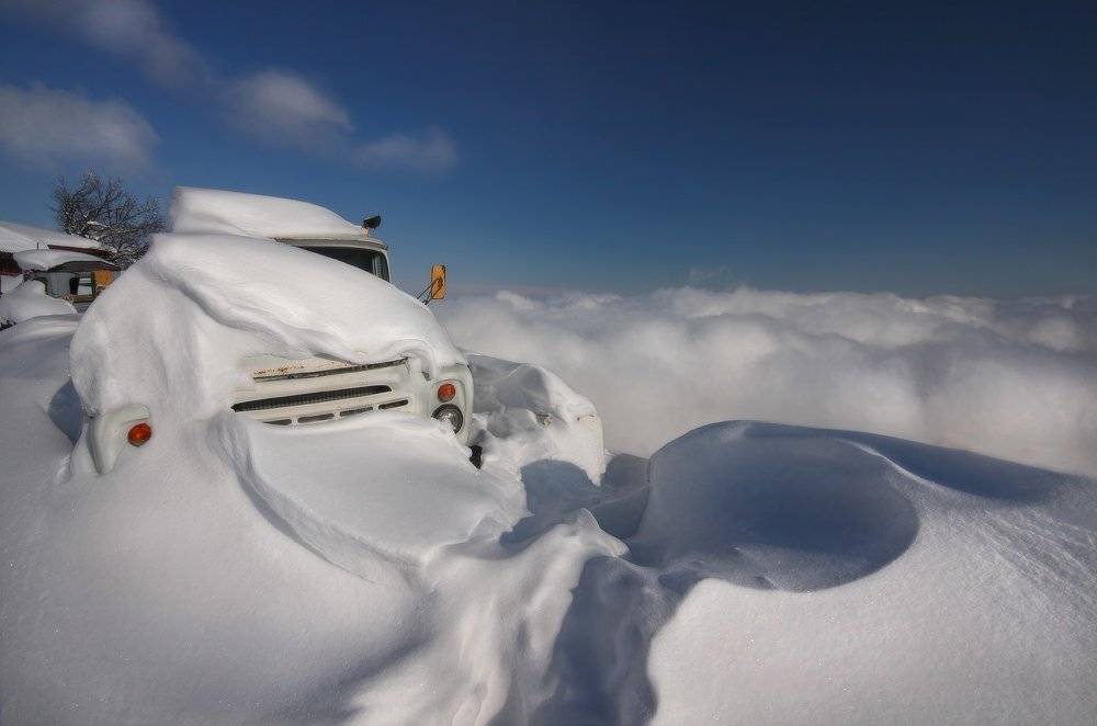 ай-петри, зима, крым, облака, снег, февраль, зил, Петриченко Валерий