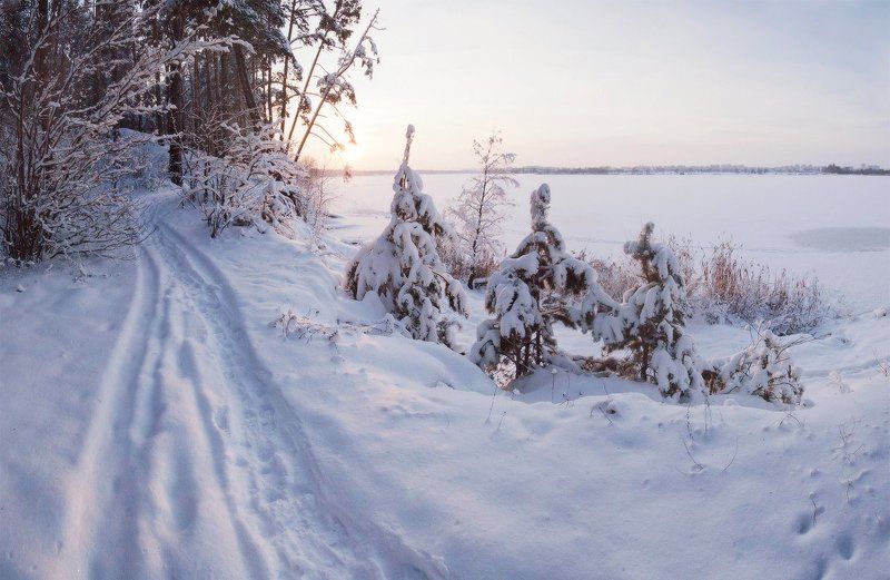 природа, пейзаж, панорама, зима * * * фото превью
