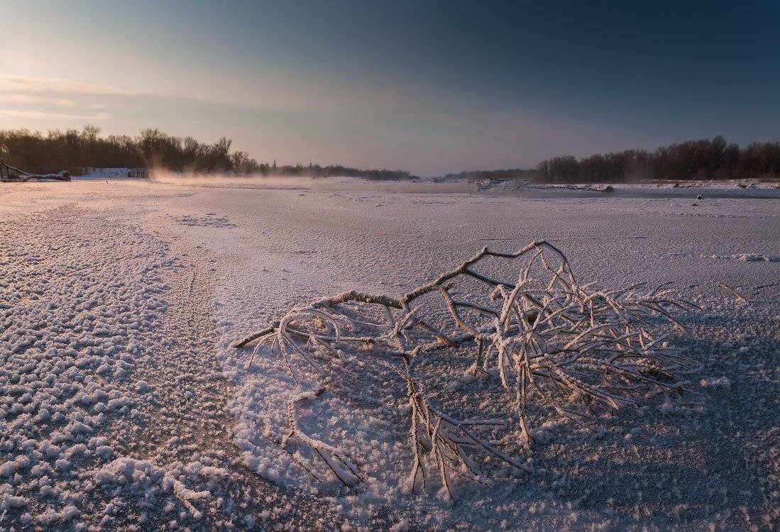 зима, январь, лед, река, лаба, Николай Мысливцев