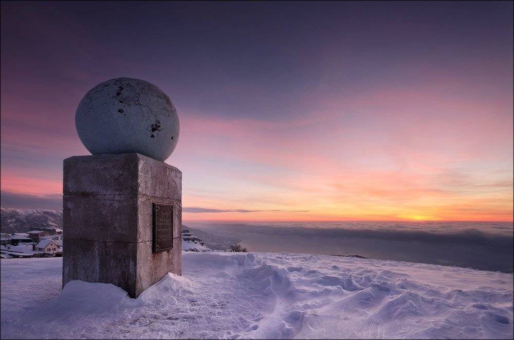 ай-петри, зима, крым, облака,снег, февраль, Петриченко Валерий