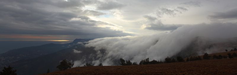 небо, облака, горы Упало одеяло :) фото превью
