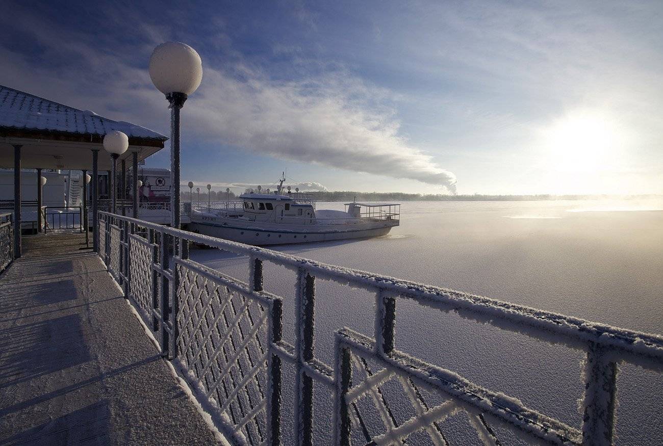 ярославль,зима,утро,набережная реки волги., СПИРИДОНОВ НИКОЛАЙ
