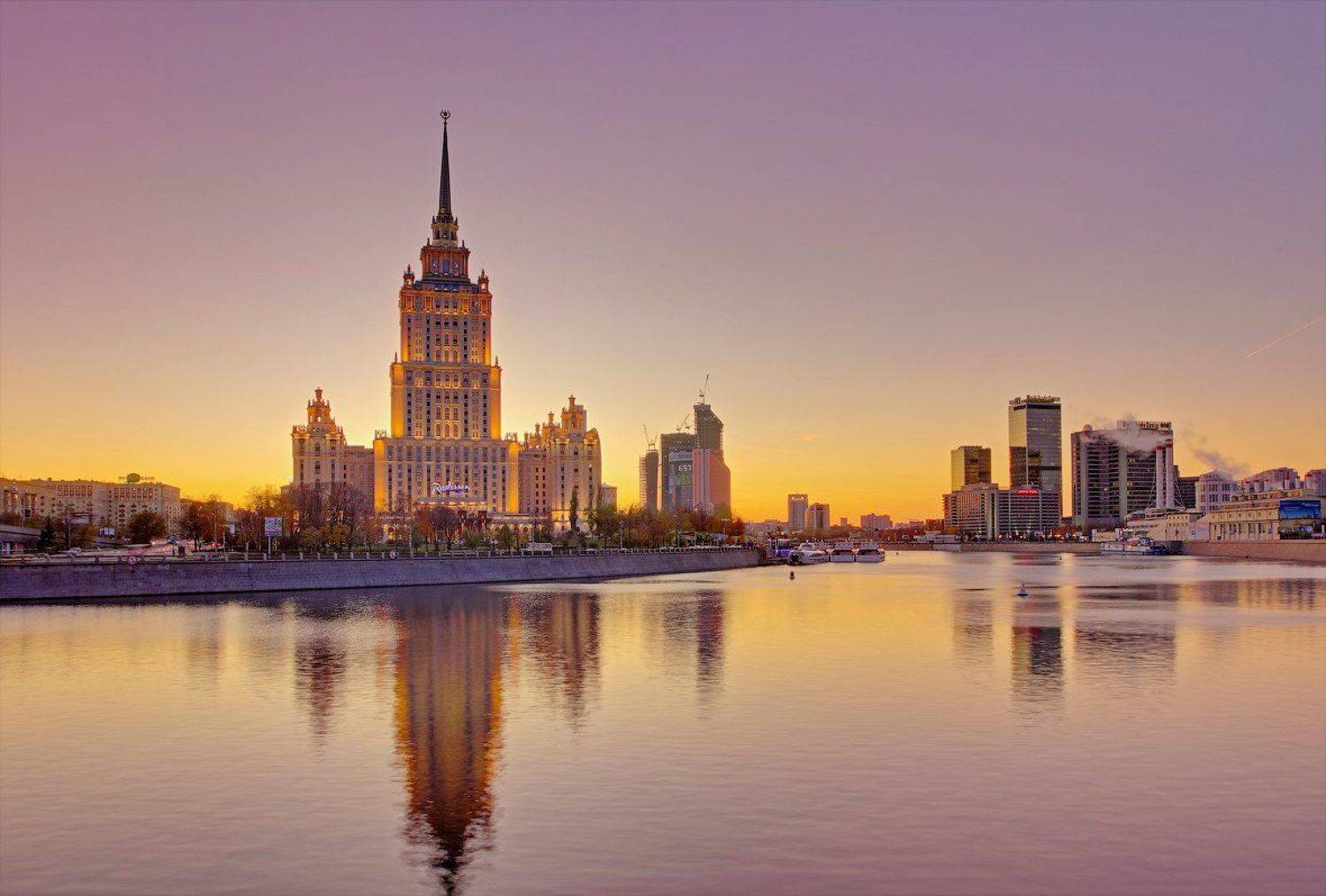 radisson, гостиница украина, москва, архитектура, закат, Денис Сорокин