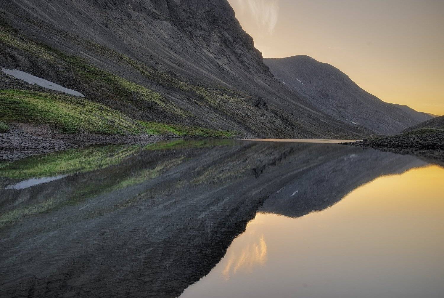 Хибины, Кольский полуостров, Отражение, закат, Анастасия Малых
