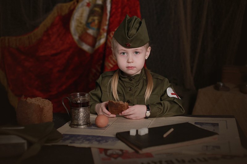 дети портрет день победы девочка 9 Мая фото превью