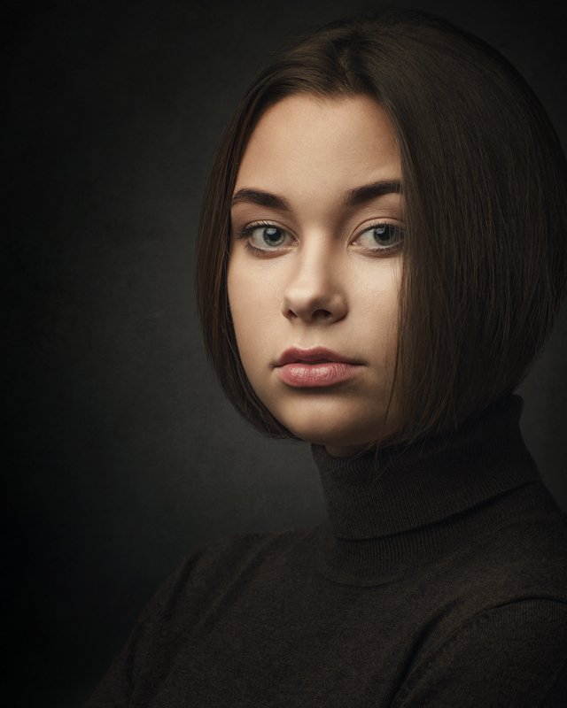 портрет, женский портрет, студия, портрет в студии, жанровый портрет Полина фото превью