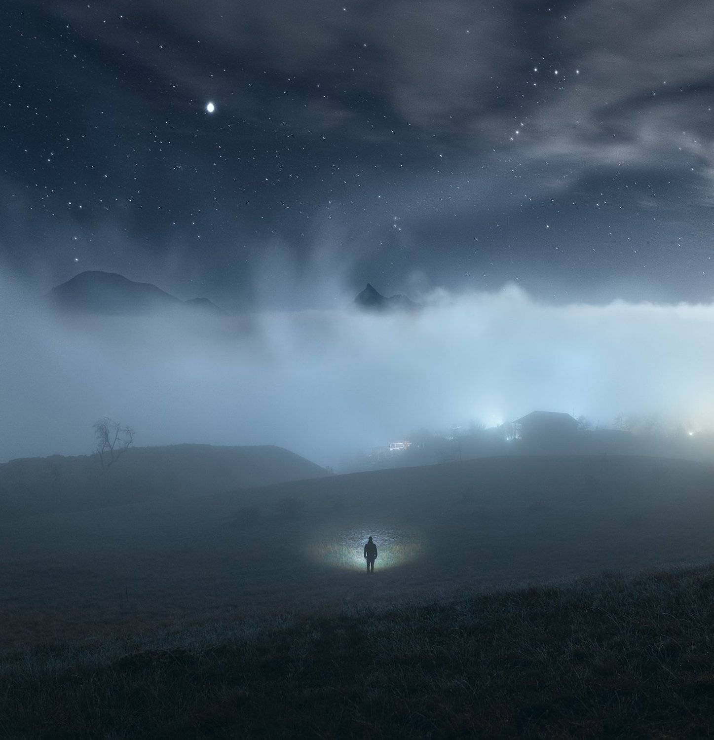 крым, коктебель, карадаг, феодосия, ночной пейзаж, Александр Трашин