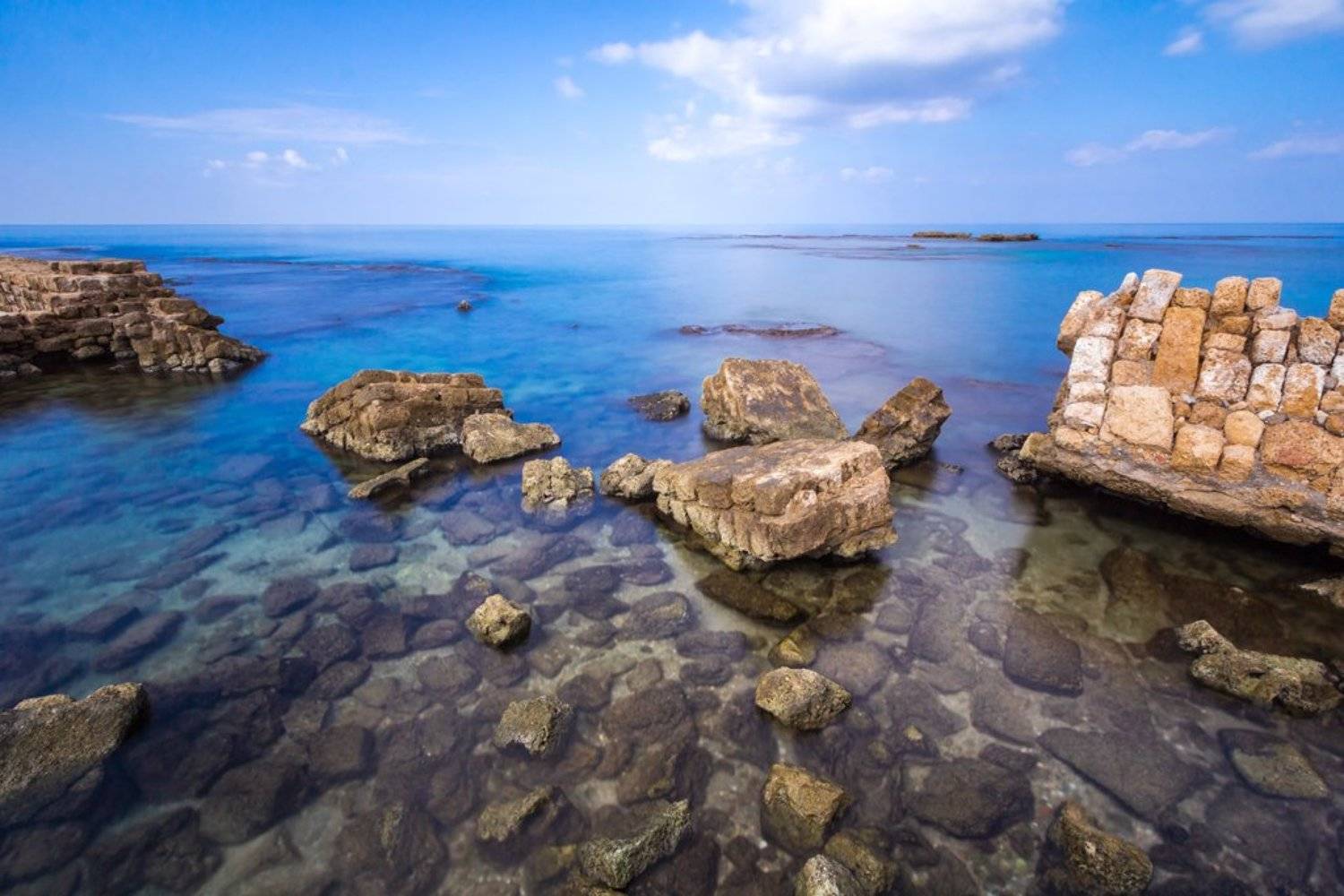 sea, sky, stones, rocks, landscape, nature, water, Nikolay Tatarchuk