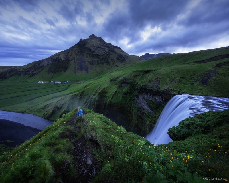 Top of Skogafoss фото превью