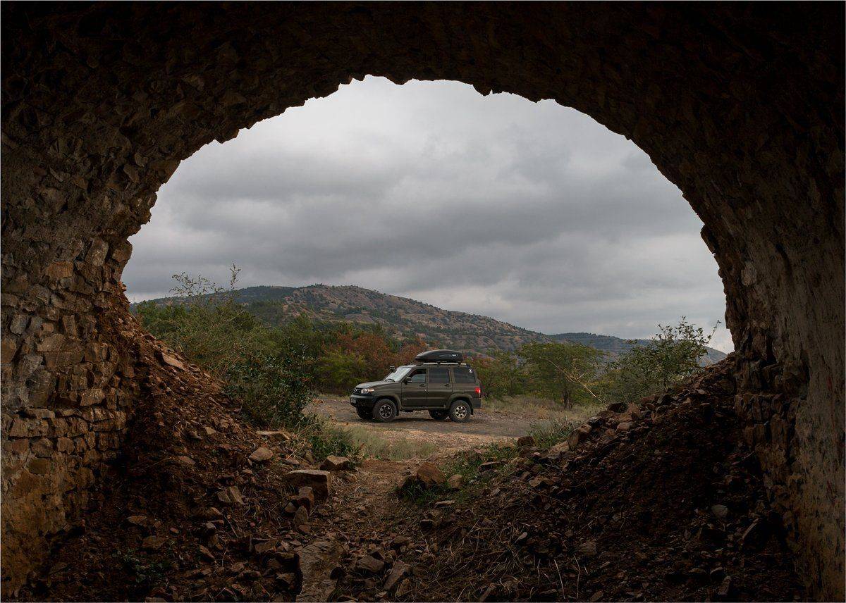 машина, джип, природа, арка, Куликова Ирина
