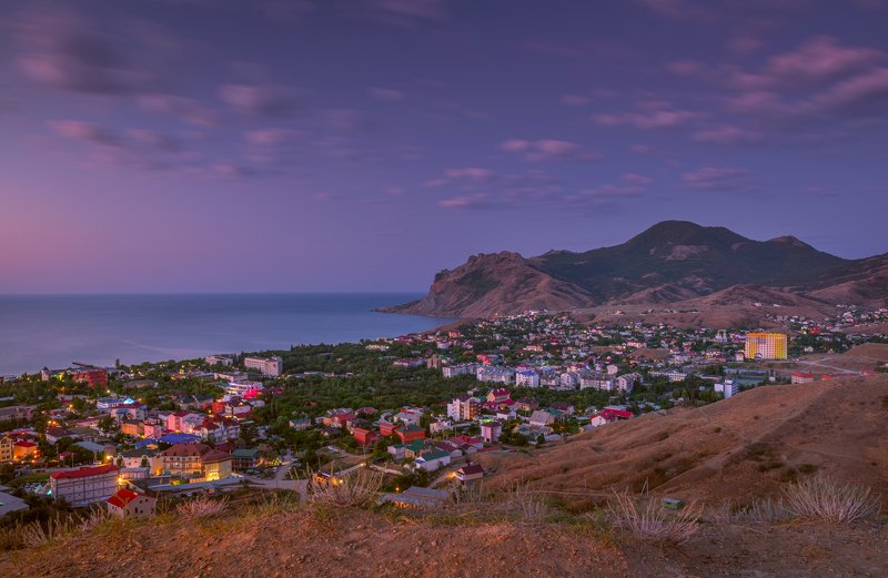 крым, коктебель, море, рассвет, солнце, горы, утро Рассвет над Коктебелем фото превью