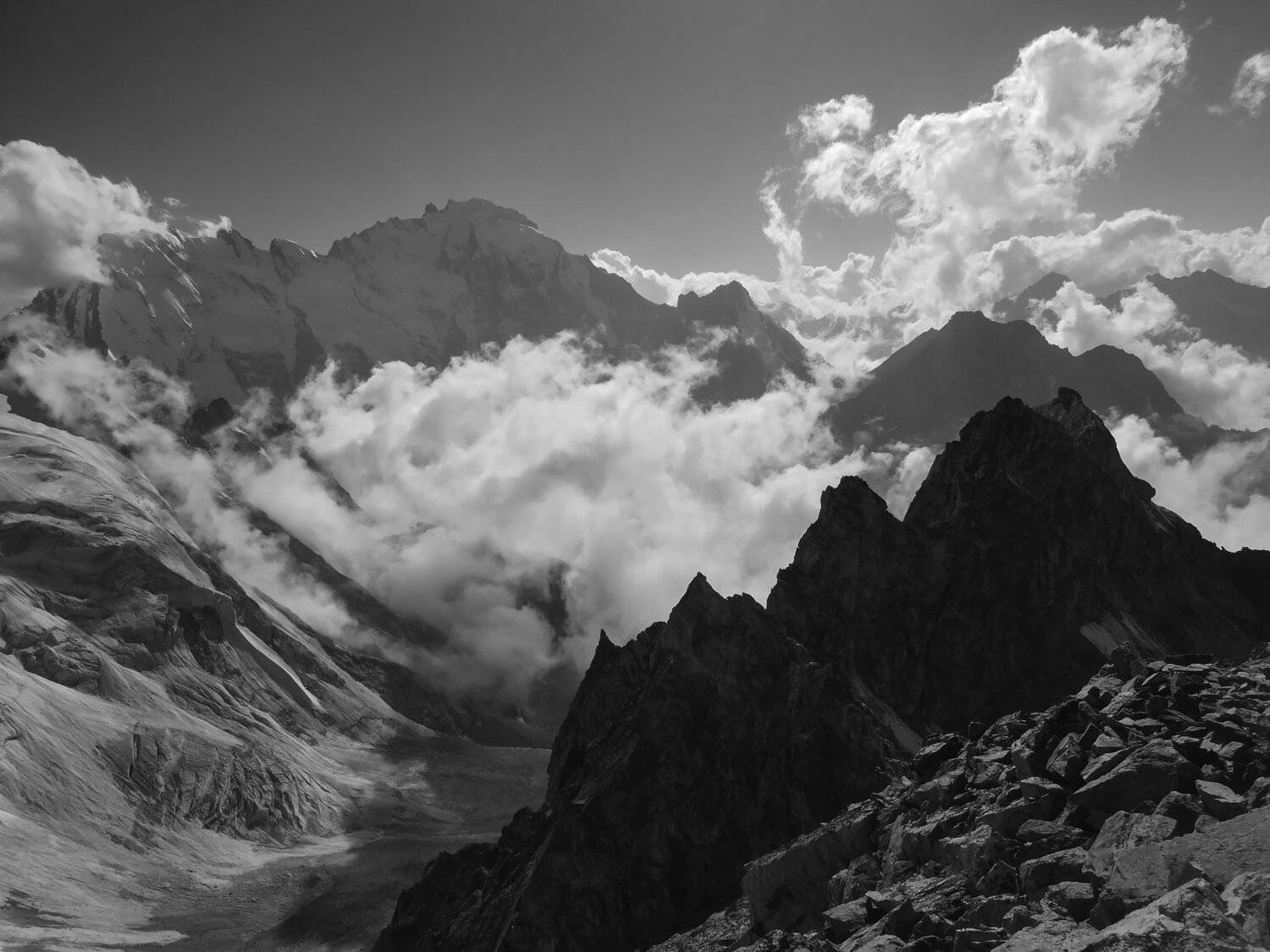 горы,альпинизм, облака, Эстелла