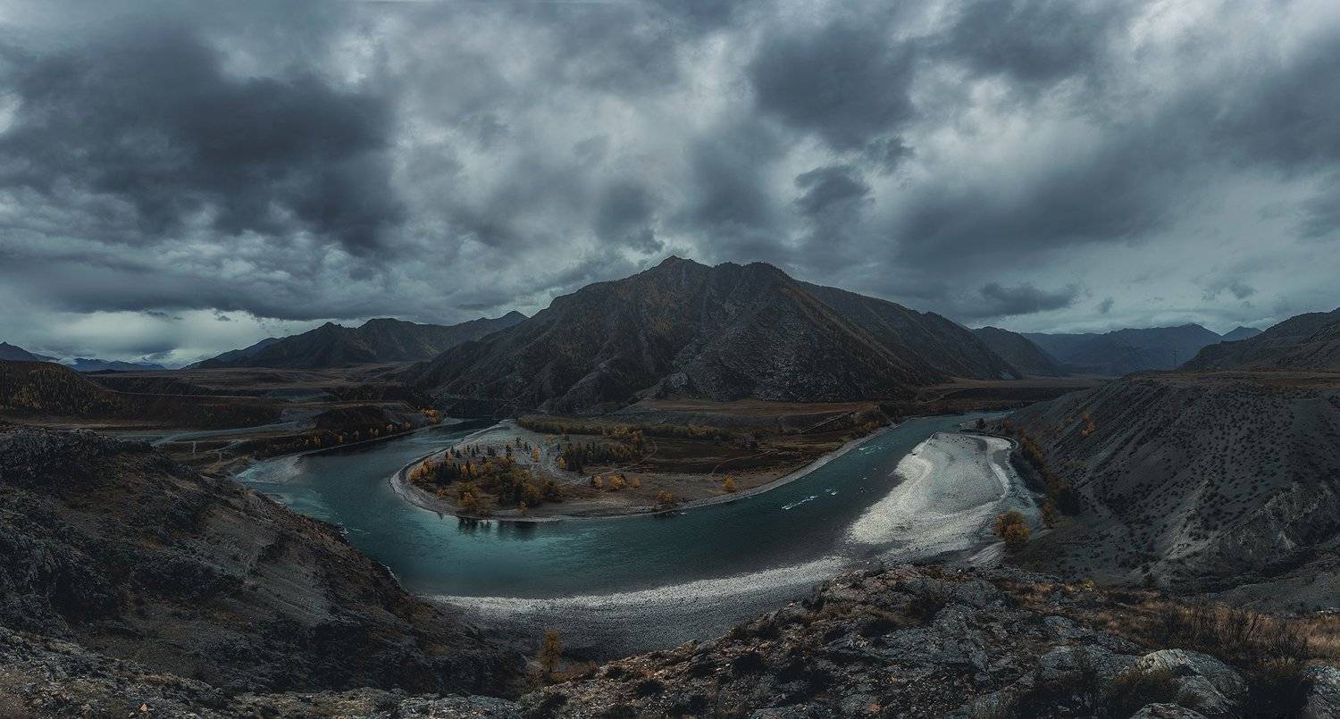 алтай, облака, горы, осень, Алексей Юницын