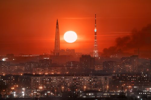 Багровый закат