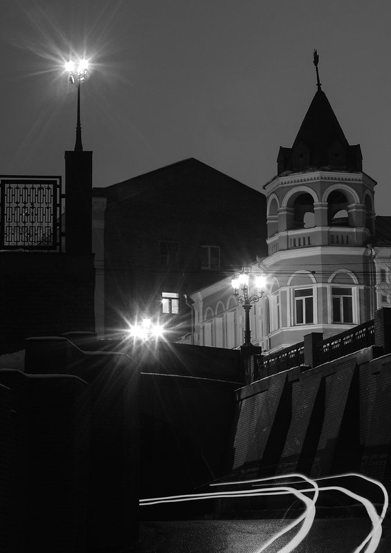 Ночь Город Мост Улица След фото превью