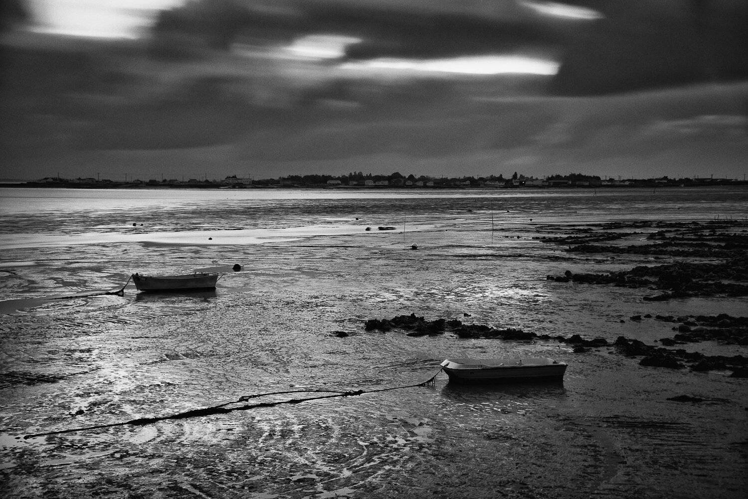 sky;clouds;sea;mud;sludge;reflections;, Sib&eacute;