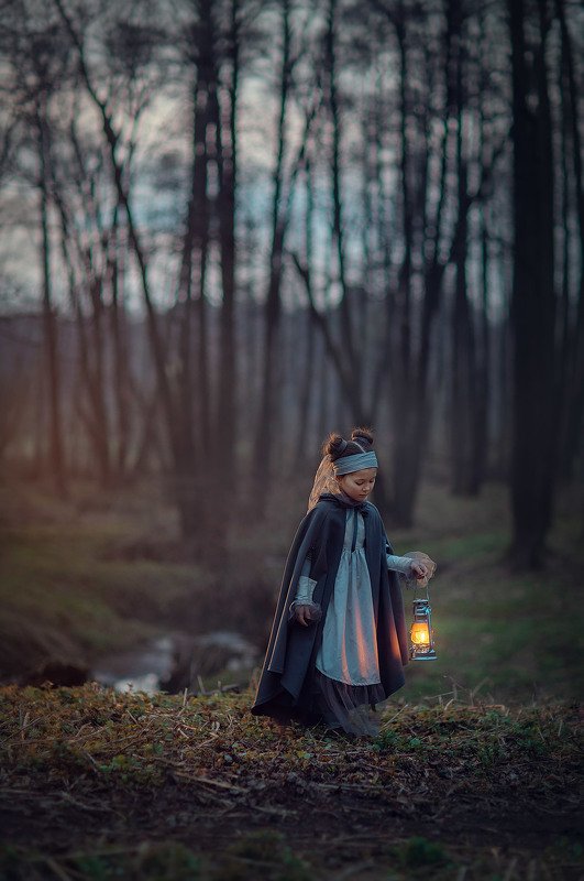 десткий фотограф, вечер, детская фотография, лес, весна в лесу фото превью