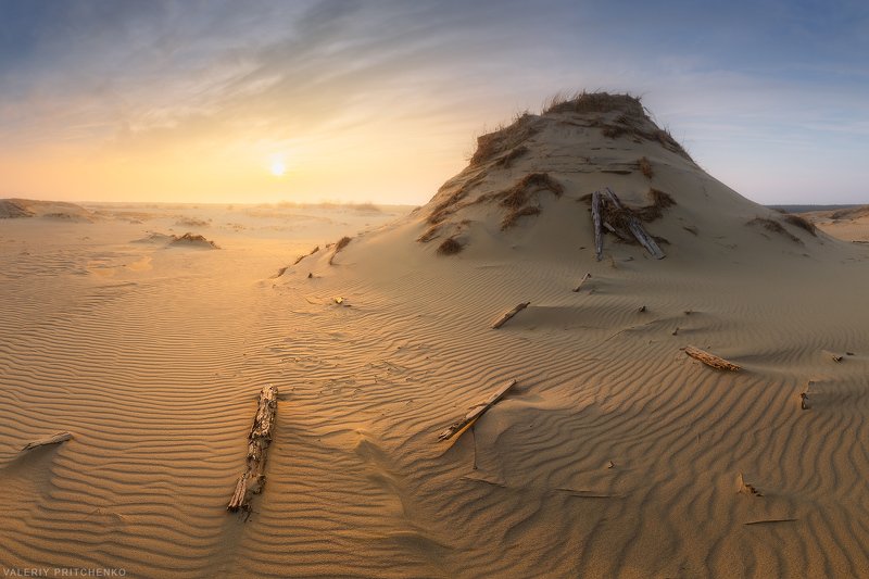 Закат на Куршской косе. фото превью