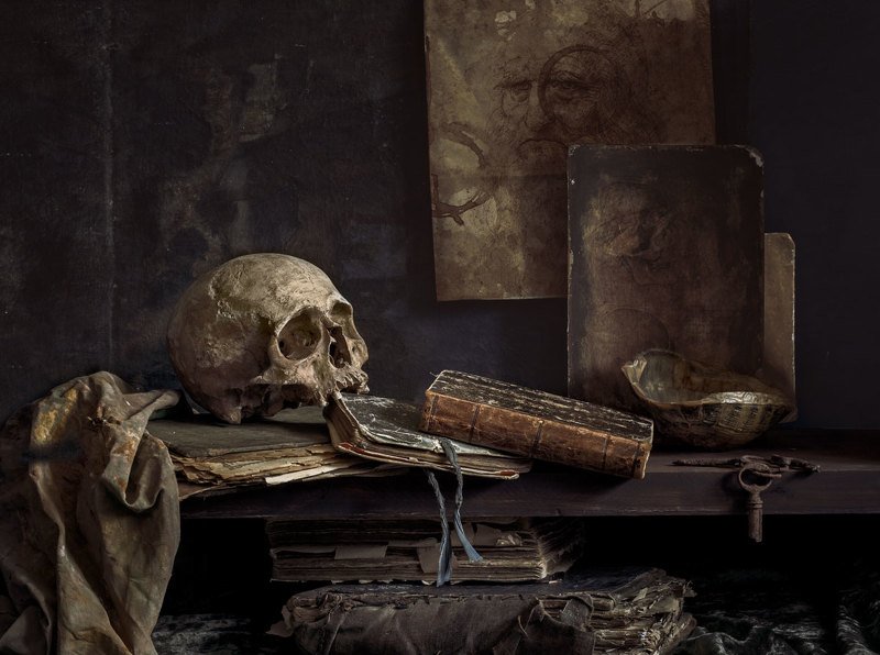 натюрморт, still life, vanitas, book, old book, still life with old books, evgeny kornienko Vanitas фото превью
