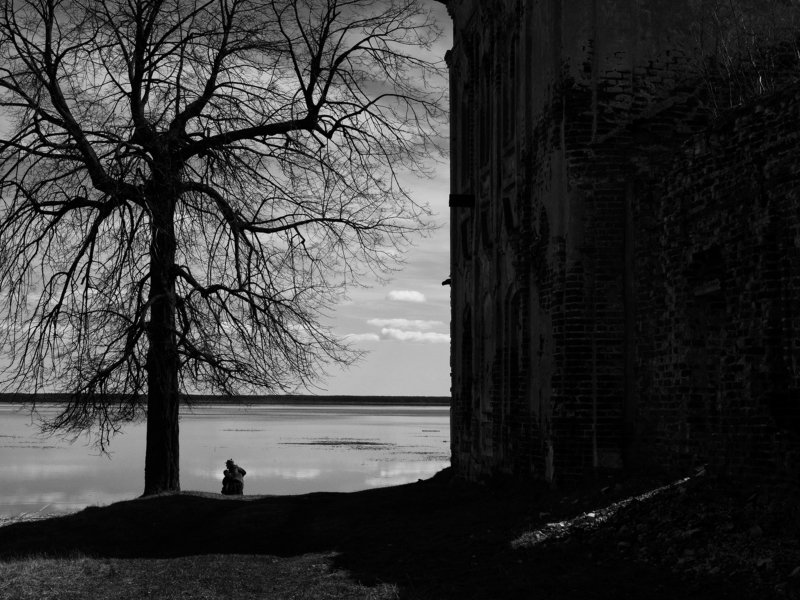 Black and white, Monochrome, Russia, Ves\'egonsk, Fisherman, Portrait The story of an old fisherman фото превью