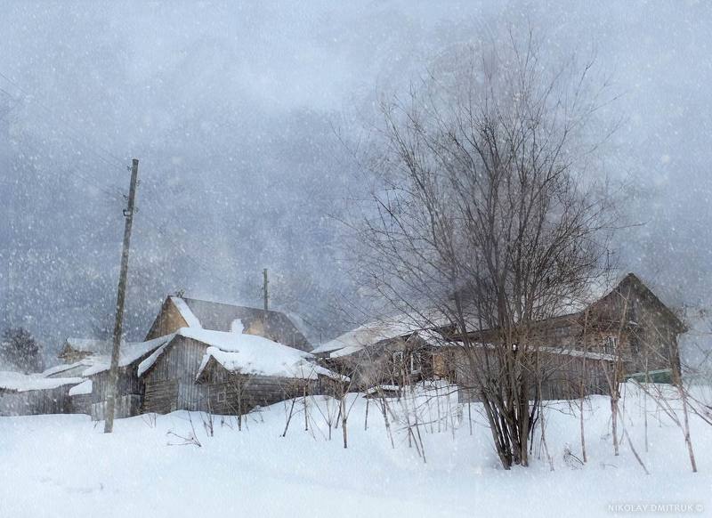 медленный снег марта. д. Матигоры. 2019 фото превью