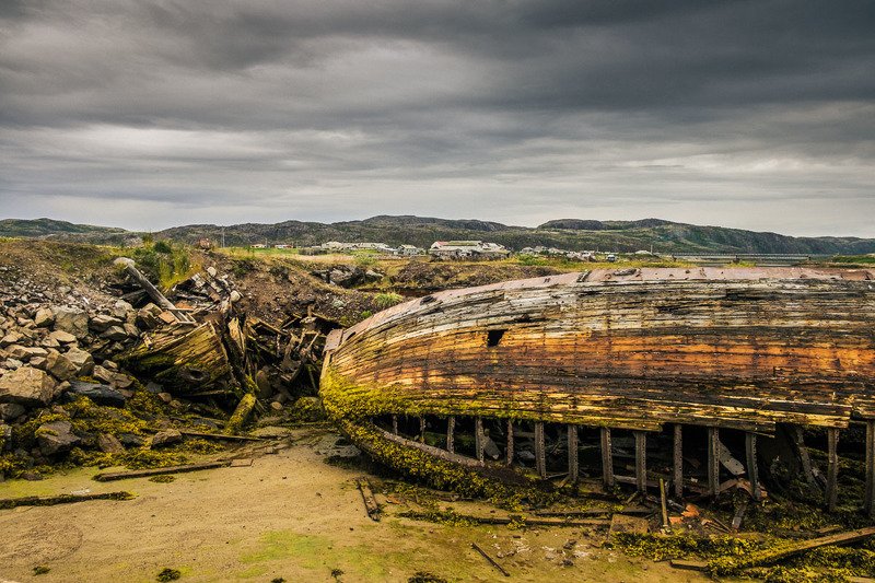 териберка Старый баркас фото превью