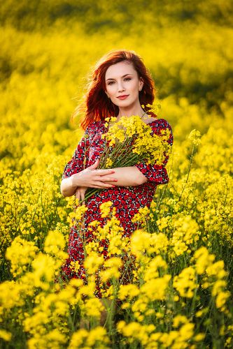 Portrait of G. in Yellow Field