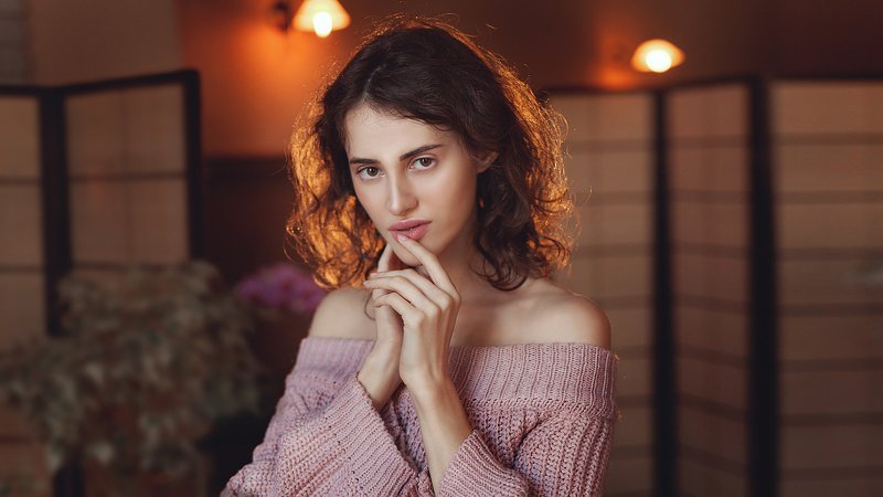 portrait, woman, light, canon, minsk, beautiful Hina фото превью