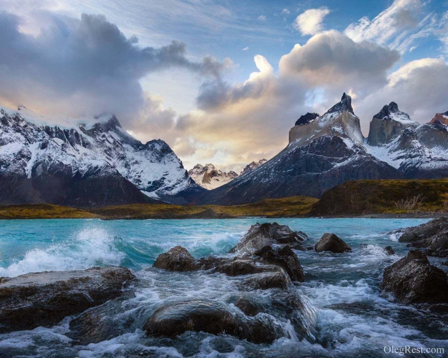 патагония горы чили озеро волны, Oleg Rest
